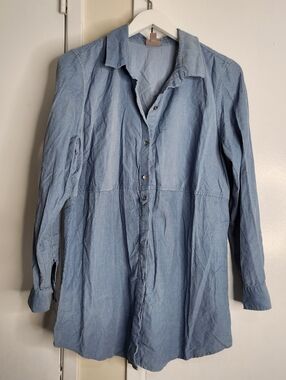 J. Jill Blue Corduroy Button Down Jacket